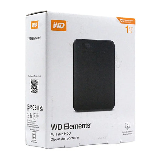WD External USB Hard Disk Elements 1TB  WDBHHG0010BBK