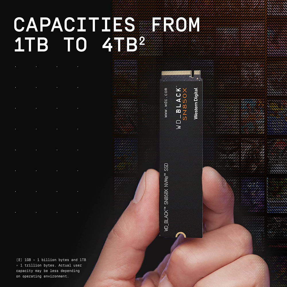 Western Digital Black SN850X 1TB M.2 NVMe PCIe 4.0 Internal SSD