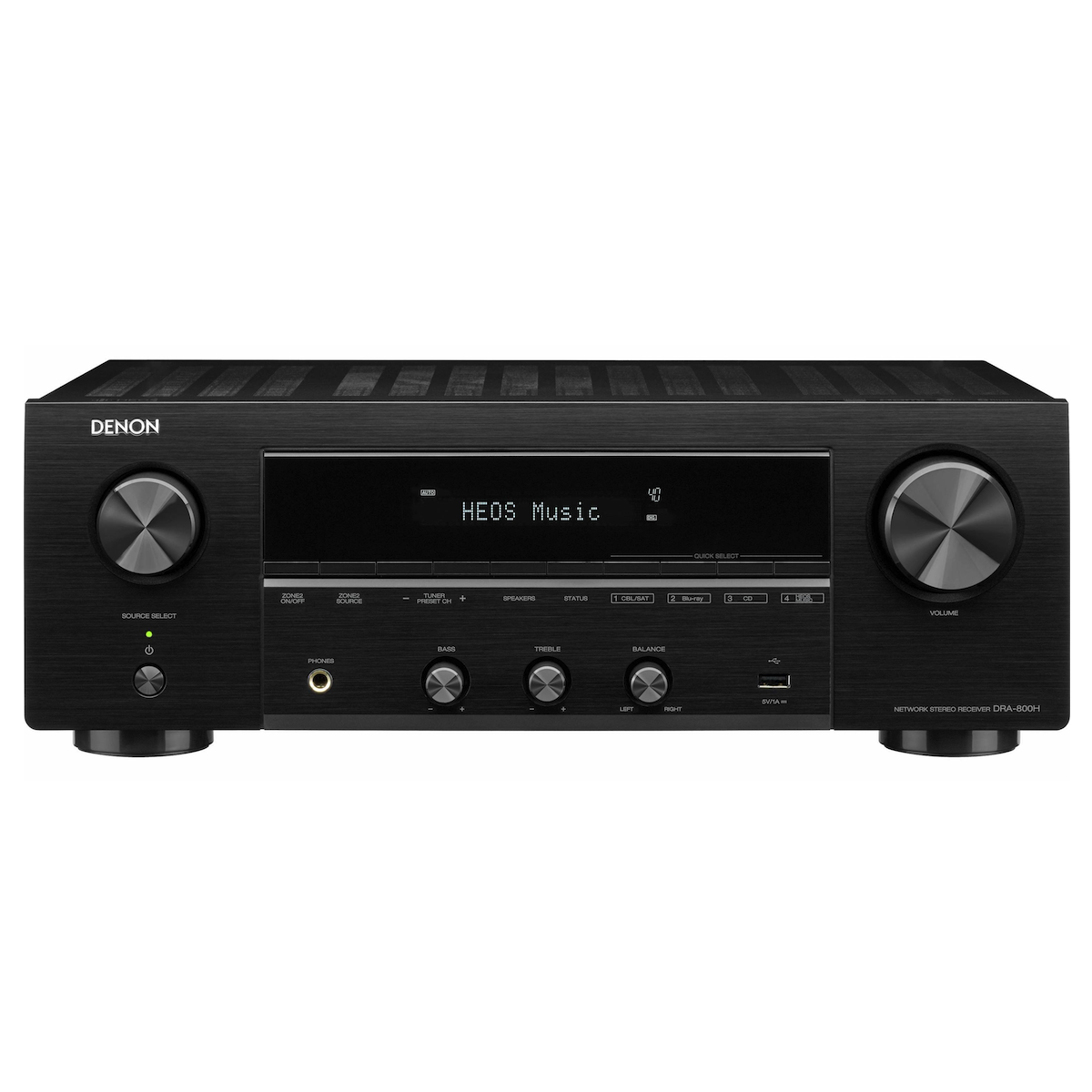 Denon DRA-800H 2-Channel Stereo Network Receiver for Home Theater  Hi-Fi Amplification  Connects to All Audio Sources  Latest HDCP 2.3 Processing with ARC Support  Compatible with Amazon Alexa