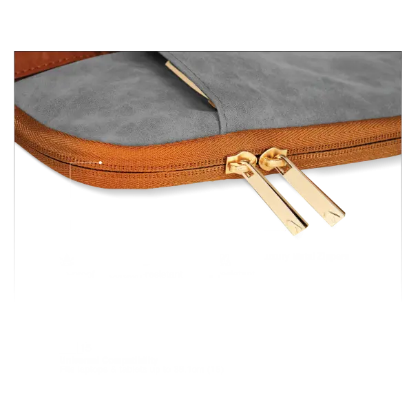 Fingers LuxuryLink-B1 Elegant Laptop Bag with Stylish Handle Fits 15" Laptops & Tablets, Premium Suede