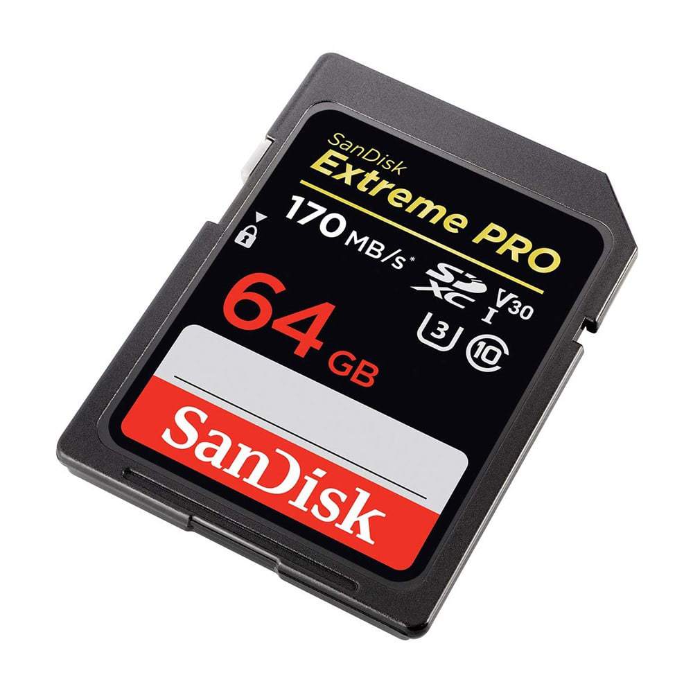 Sandisk SD Card Extreme Pro 64 GB 170 MB/s 4K UHD